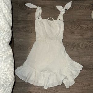 White Lacy Flowy Dress (small)